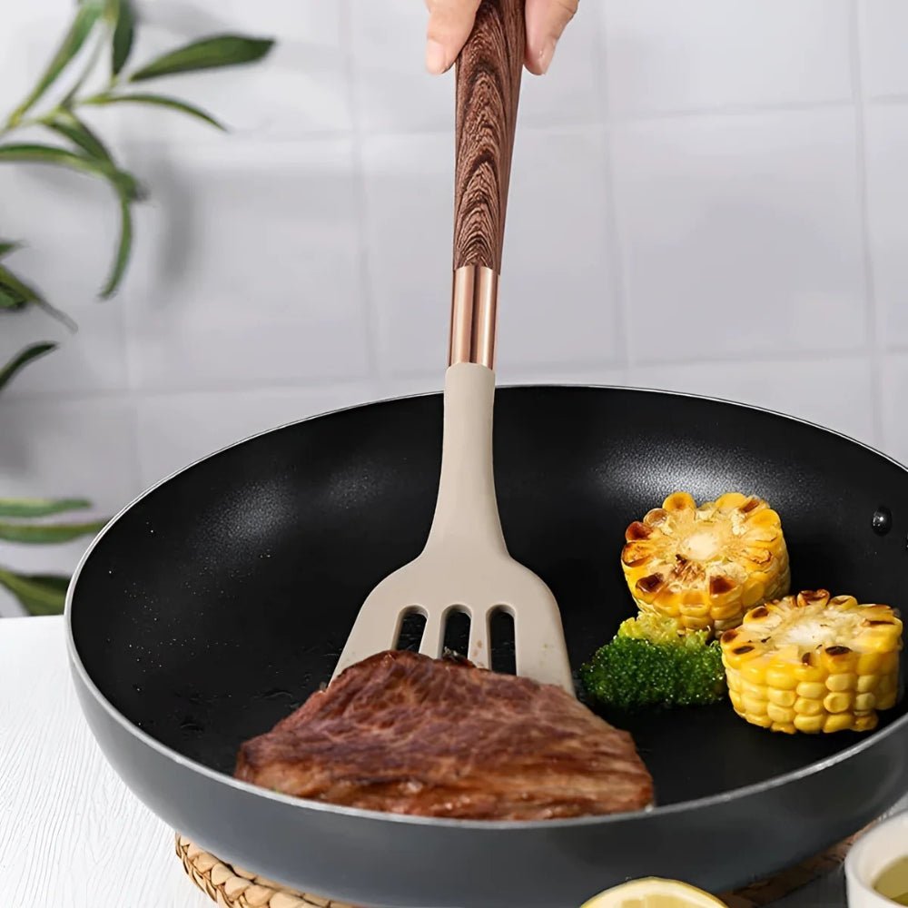 Sleek Silicone Cooking Utensil Collection