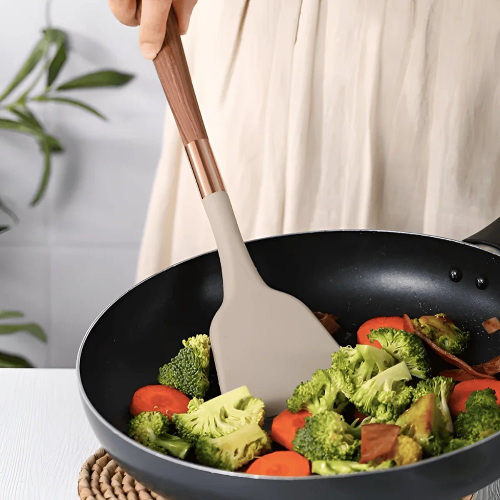 Sleek Silicone Cooking Utensil Collection