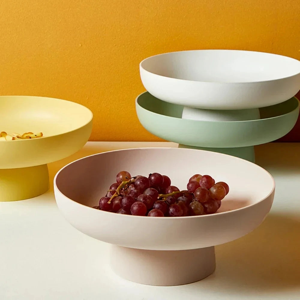 Decorative Ceramic Serving Bowl for Kitchen Counter - Retro Fruit Design