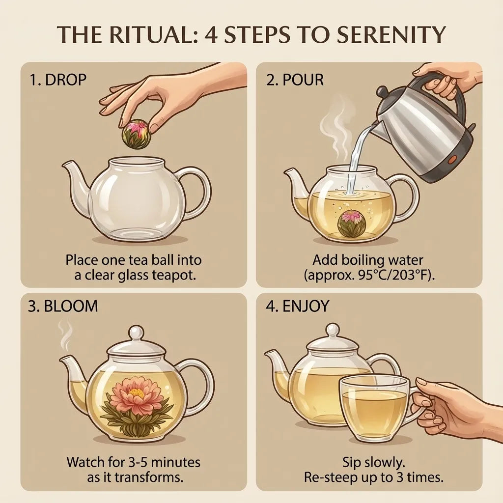 18 Artisan Tea Blossoms | Exquisite Pu-erh Floral Infusion
