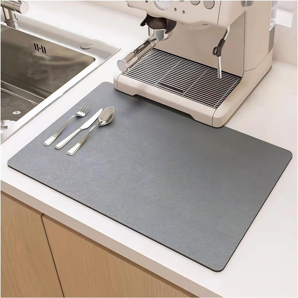Absorbent Dish Drying Pad for Kitchen - Water Catching Mat